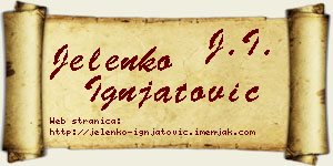 Jelenko Ignjatović vizit kartica